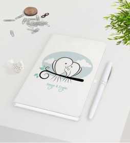 Resim Bk Gift Kişiye Özel Sevgililer Günü Beyaz Defter Kalem Seti-36 