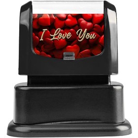 Resim Kalp - I Love You Tasarımlı Kişiye Özel Kıyafet Kaşesi 