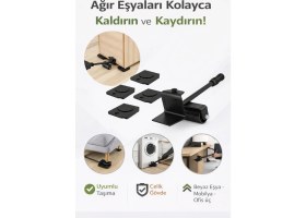 Resim Ecuy Tekerlekli mobilya, Beyaz Eşya, Ofis Eşyaları Kaydırma Kaldırma ve Taşıma Aparatı Çelik 