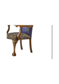 Resim Bengimobilya Sandalye Zus180 Model Oyma Ayak-Sırtlık Ahşap Retro Iskelet Ceviz 