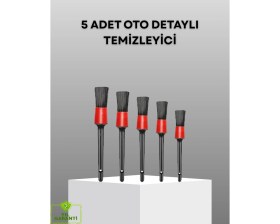 Resim Moresun Buğz 5 Parça Detay Temizlik Fırçası Seti Jant Motor Havalandırma Iç Dış Temizlik 