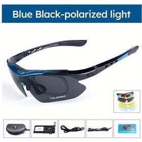 Resim Willowhaven 2025 Moda Bisiklet Gözlükleri Black Blue Yerleşik Çıkarılabilir Çerçeve Beşli Paket Hafif 