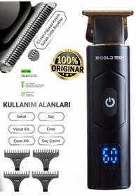 Resim Gold Kama Gold Tech Ultra Güçlü Saç Sakal Traş Makinesi 6500 Mrp Motor Hızı Gt-901 