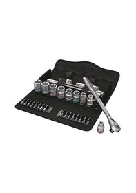 Resim Wera 8100 Sb 8 Zyklop Metal Cırcır Lokma Seti Anahtar Kolu 3/8 \ 