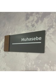 Resim Dekokonsept Wooden Serisi Muhasebe Kapı Isimliği 