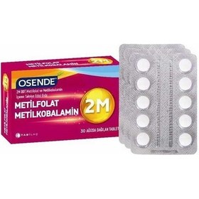 Resim Osende 2m Metilkobalamin B12+Metilfolat Folik Asit 30 Tablet 