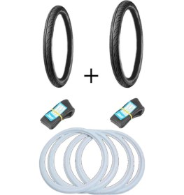 Resim Cg 17-18 Ince Iç Dış Lastik Seti Beyaz Yanak Takımı 