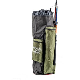 Resim Euro Fish Kamış Çantası Boru Tipi Haki-Siyah 80 cm (38006) 