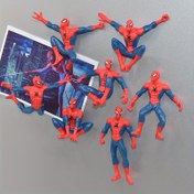 Resim Marvel 7 parça Örümcek Adam Figürleri, Avengers Süper Kahramanları, Araba Dekorasyonu, Yaratıcı Bebek Sergileme, Masaüstü Araba Pişirme Asılı Süsler, Doğum Günü ve Festival Hediyeleri için Uygun 