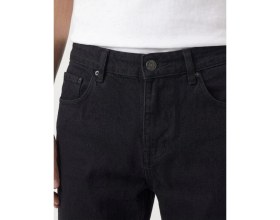 Resim Ceza Denim Erkek Siyah Baggy Fit %100 Pamuk Jean Pantolon 
