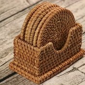 Resim 5 adet 8.0cm Bambu El Yapımı Isıya Dayanıklı Tabaklar - Mutfak ve Yemek Odası Dekoru için Kaymaz İçecek Matları | Yüksek Kaliteli Masaüstü Koruyucu | Çay ve Daha Fazlası İçin İdeal | Çay Zamanı Gereksinimleri | Doğal Bambu Malzeme | Dayanıklı Bambu Tabaklar 