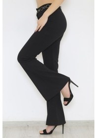 Resim Zhl Butik Kemerli Ispanyol Paça Pantolon 24193.5176 001 