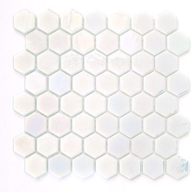 Resim MozaiKristaL Mutfak tezgah arası 38x5 mm Hegza Hologramlı Cam Mozaik (1 Kutu = 1 m2 Fiyatıdır ) 