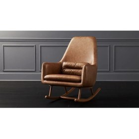 Resim Evka Myruf Sallanan Sandalye - Bronz Deri 