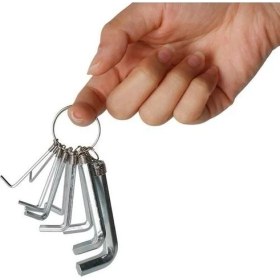 Resim abnturk Extra Kaliteli Extra Dayanıklı Ergonomik 10 Parça Alyan Anahtar Takımı 120MM 