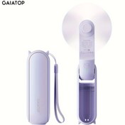 Resim GAIATOP Taşınabilir Katlanabilir El Fanı - USB Şarj Edilebilir, Ayarlanabilir Başlıklı Seyahat, İç Mekan ve Dış Mekan Kullanımı İçin Kompakt Mini Fan, Kadınlar İçin İdeal, Mor 