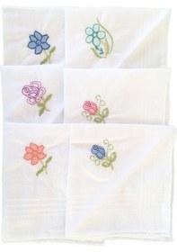 Resim Hepsinerakip Hediyelik Işlemeli Bayan Mendili 12 Adet 28X28 Cm 100 Pamuk Renkli 