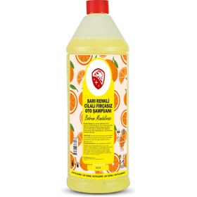 Resim Newmix 1 Lt Cilalı Fırçasız Sarı Renkli Bodrum Mandalinası Oto Şampuanı 
