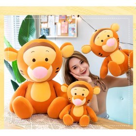 Resim İthal Kumaş Winnie The Pooh Tiger Kaplan Anime Figür Peluş Oyuncak Uyku & Oyun Arkadaşı 50 Cm. Turuncu 