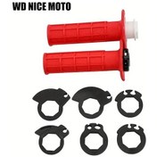 Resim Tongdashop Kırmızı Yamaha Honda Kawasaki Suzuki Ktm 7/8" 22mm Dirt Bike Evrensel Motor Tutacakları 