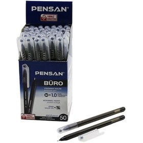 Resim 50 Adet Pensan Büro Siyah Tükenmez Kalem M-medium - 1.0mm Uç 4801 Çok Renkli 