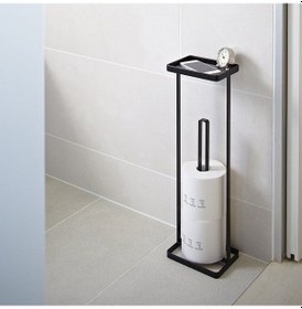 Resim Ayaklı Tuvalet Kağıtlığı Metal Tuvalet Kağıdı Standı 