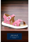 Resim Ponchiq Sarmal Kız Çocuk Sandalet Fuşya 