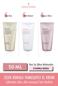Resim Moremo - Perfumed Hand Cream (Çiçek Kokulu Yumuşatıcı El Kremi) 50ml (SKT İndirimli) - HAPPY IN BLOOM 