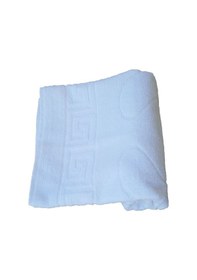 Resim 12 Li Ayak İzli Banyo Paspas %100 Pamuklu Ayak Havlusu Beyaz 