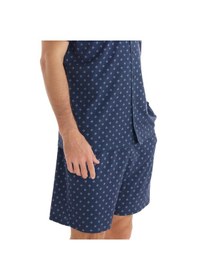 Resim Blackspade Erkek Premium Önden Düğmeli Kısa Kol Şortlu Lacivert Pijama Takım C1t1n7o04 Lacıvert 