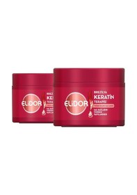 Resim Elidor Saç Bakım Maskesi Yoğun Onarıcı Brezilya Keratin Terapisi 220 Ml X2 
