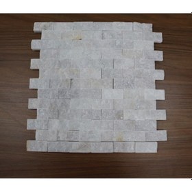 Resim Beyaz Mermer Traverten Patlatma Doğal Taş Duvar Kaplama 