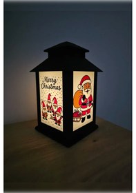 Resim Yılbaşı Feneri Noel Dekoratif Fener Masa Ve Vitrin Süsü Çok Renkli 