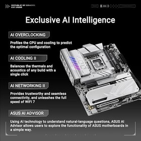Resim ASUS ROG MAXIMUS Z890 APEX Intel Z890 LGA1851 DDR5 9600 HDMI 2xUSB4 6x M2 USB3.2 WiFi 7 + BT AURA RGB 5Gbit LAN ATX 22+1+2+2 Güç Aşamaları, Anakart 