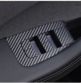 Resim 4pcs /tesla İçin Set Model 3 Asansör Penceresi Düğmesi Çıkartma Araç İç Mekan, Stil: Yıldız Hattı 