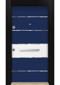 Resim MONO ÇELİK KAPI MN-6037 SAĞ MAVİ Dış İklim Kapısı 