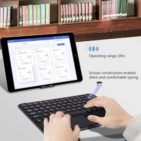 Resim Philips M9X S510J 10.1\ Uyumlu Kablosuz Bluetooth Şarjlı TouchPad'li Türkçe Q Klavye - Siyah 