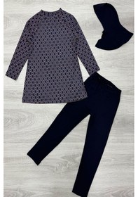 Resim My Kids Wear Yaş Tesettür Mayo Fuşya - Yeşil 
