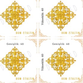 Resim Decogold Saray Tavan Motif (40*40) Dgm-27(4 Adet) 