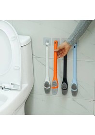 Resim Silikon Tuvalet Klozet Detay Temizleme Ve İnce Detay Fırçası 2'li Set Siyah 