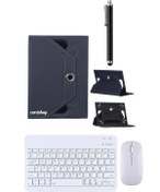 Resim corcishop LENOVO Tab P11 1.Nesil J606F Kılıf Universal Standlı + Bluetooth Klavye Mouse Set + Kalem 
