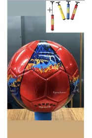Resim TOPROCKSTORE Parlak Dikişli Futbol Topu 5 Numara ve Şişirme Pompası 