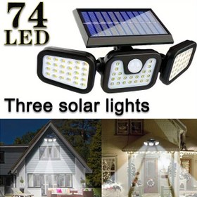 Resim WUZHISHANG Açık Hava Güneş Enerjili Sokak Lambaları Hareket Sensörü ile, 3 Renk Sıcaklığı ve Ayarlanabilir Parlaklık - Avlular, Sokaklar, Teraslar, Garajlar için Geniş Menzilli Aydınlatma, Güneş Enerjili Açık Hava Lambaları, Patio Aydınlatması, Dayanıklı Plastik Gövde 