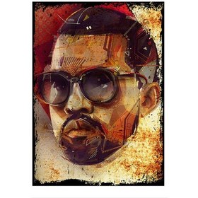 Resim Ekart Kanye West Rap Müzik Dekoratif Ahşap Tablo 