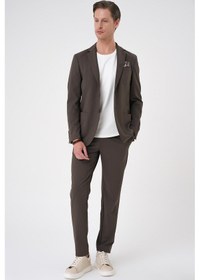 Resim Efor Comfort Fit Mono Yaka Torba Cep Casual Toprak Ceket C 707 Toprak 