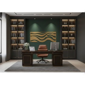 Resim Dalgalı Soyut Şeritler Metal Duvar Tablosu 