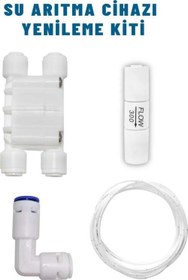 Resim Su Arıtma Cihazı Yenileme Kiti Shut Off - 300Cc Flow - Check Valf - Hortum Quick 