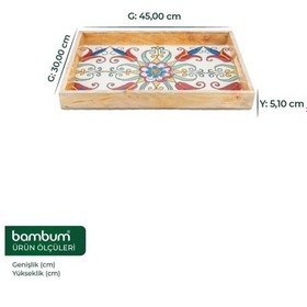 Resim Bambum Gura - Mango Ağacından Tepsi Lale Büyük Kırmızı 