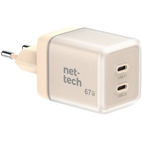 Resim Nettech Nt-hch12 Pd+qc Ganprime 67w Şarj Aleti Pembe 