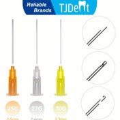 Resim 100'lü Paket TJDent Sulama İğne Uçları - 25mm, 25G/27G/30G İğneler, Periodontal Prosedürler için uyumlu Su / Saline / Sodyum Hipoklorit Solüsyonları ile Kullanım Ekibi ve Temizleme Aracı, Şarj Gerektirmez, Hijyenist ve Diş Hekimi kullanımı İçin, Diş Ekipmanları,Diş Hijyeni Araçları,Tıbbi Kalite İğneler,Hassas Aletler,Yüksek kaliteli malzeme,Ağız Cerrahları,Diş Hekimleri 